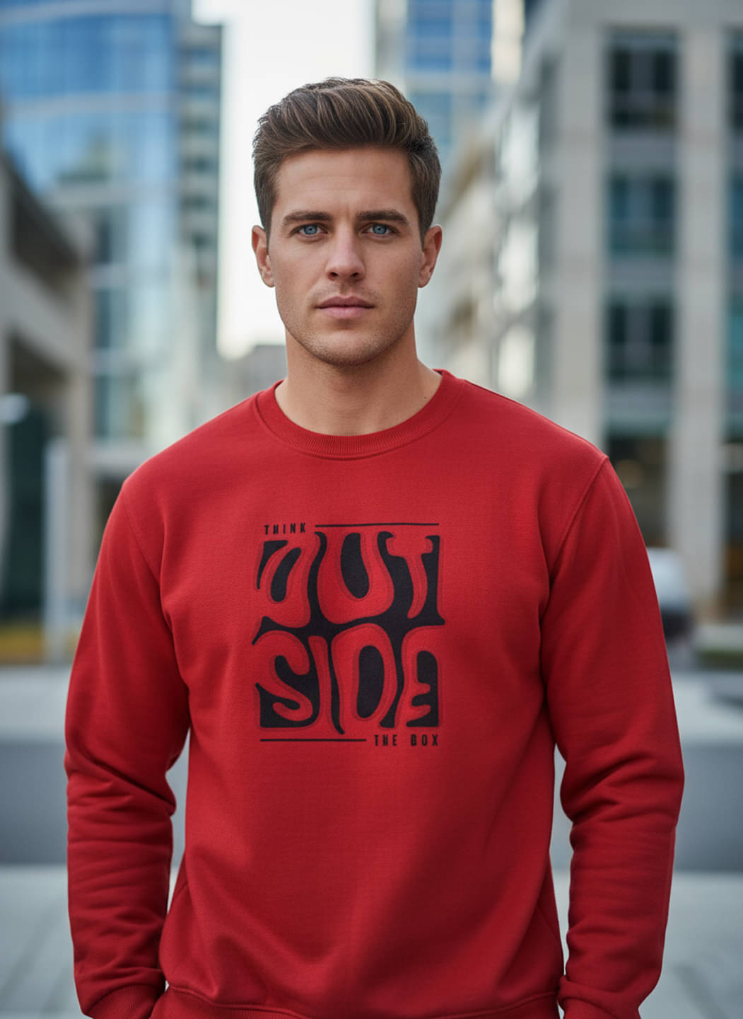     			OBAAN Fleece Round Neck Men's Sweatshirt - Red ( Pack of 1 )