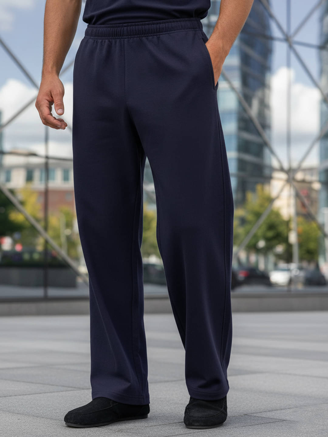     			OBAAN Navy Fleece Men's Sports Trackpants ( Pack of 1 )