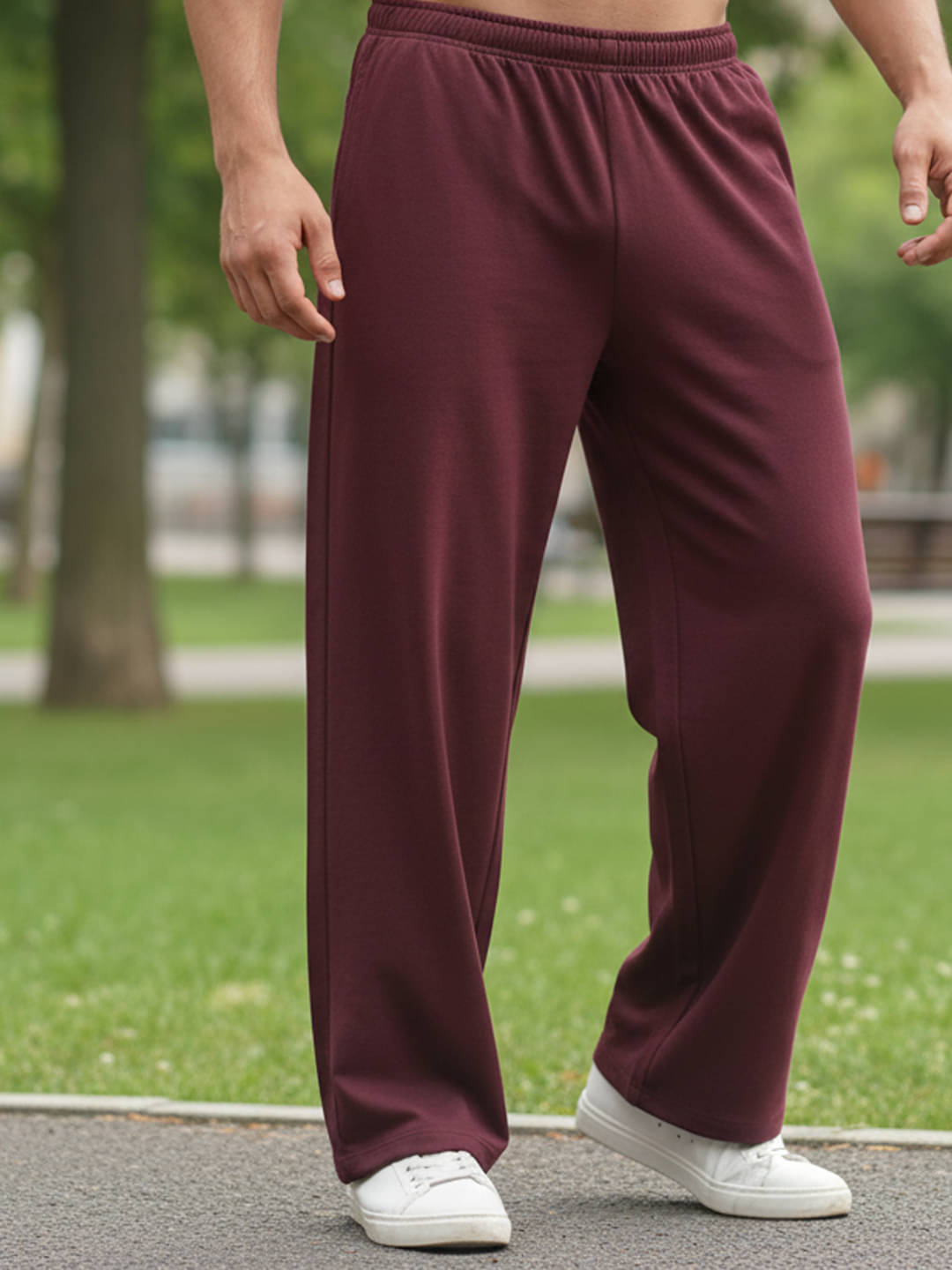     			OBAAN Wine Fleece Men's Sports Trackpants ( Pack of 1 )