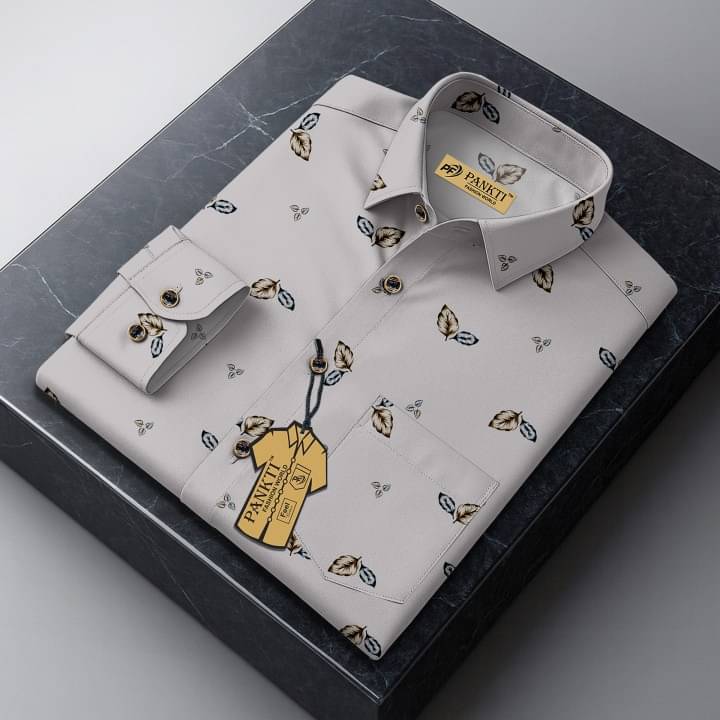 PANKTI FASHION 100% Cotton Regular Fit Printed Full Sleeves Men's Casual Shirt - Grey ( Pack of 1 )     			PANKTI FASHION 100% Cotton Regular Fit Printed Full Sleeves Men's Casual Shirt - Grey ( Pack of 1 )