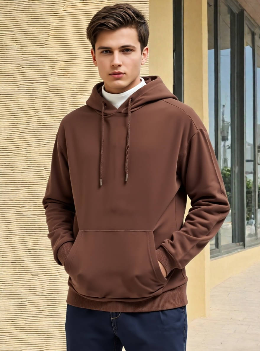 PRINTCULTR Fleece Round Neck Men's Sweatshirt - Brown ( Pack of 1 ) PRINTCULTR Fleece Round Neck Men's Sweatshirt - Brown ( Pack of 1 )