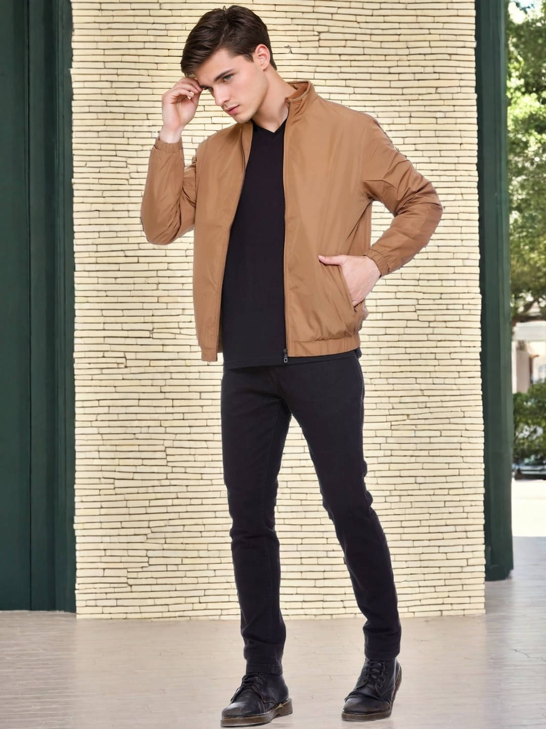 PRINTCULTR Polyester Men's Windcheater Jacket - Brown ( Pack of 1 )     			PRINTCULTR Polyester Men's Windcheater Jacket - Brown ( Pack of 1 )