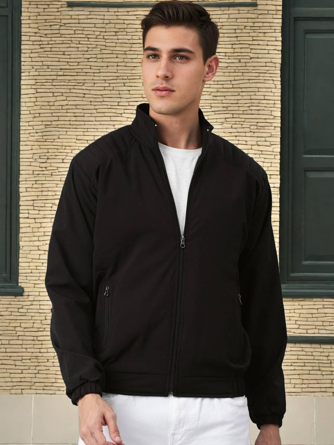PRINTCULTR Polyester Men's Windcheater Jacket - Black ( Pack of 1 ) PRINTCULTR Polyester Men's Windcheater Jacket - Black ( Pack of 1 )