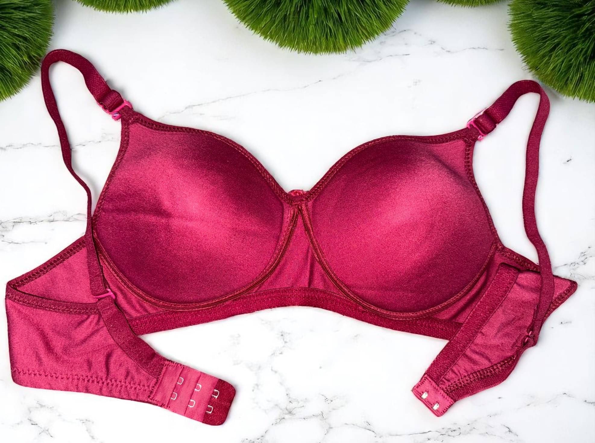     			Piylu Pack of 1 Cotton Blend Lightly Padded Everyday Bra For Women ( Maroon )