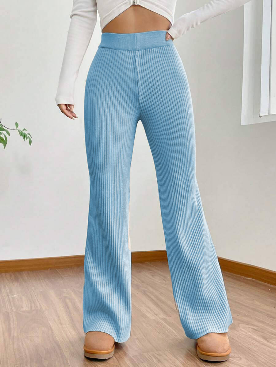     			Qyaas Women Lycra Formal Trousers ( Light Blue )