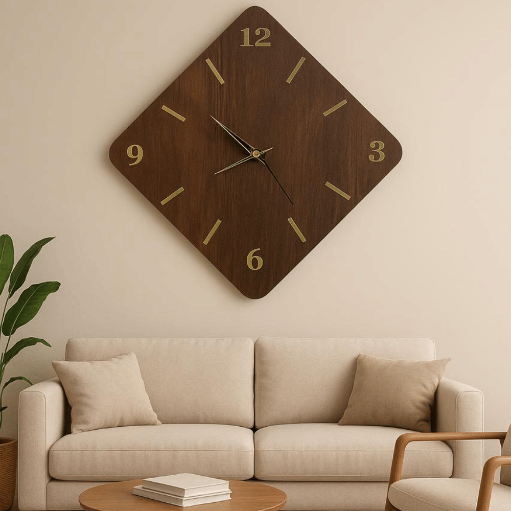     			SKYVILLA Rectangular Analog Wall Clock
