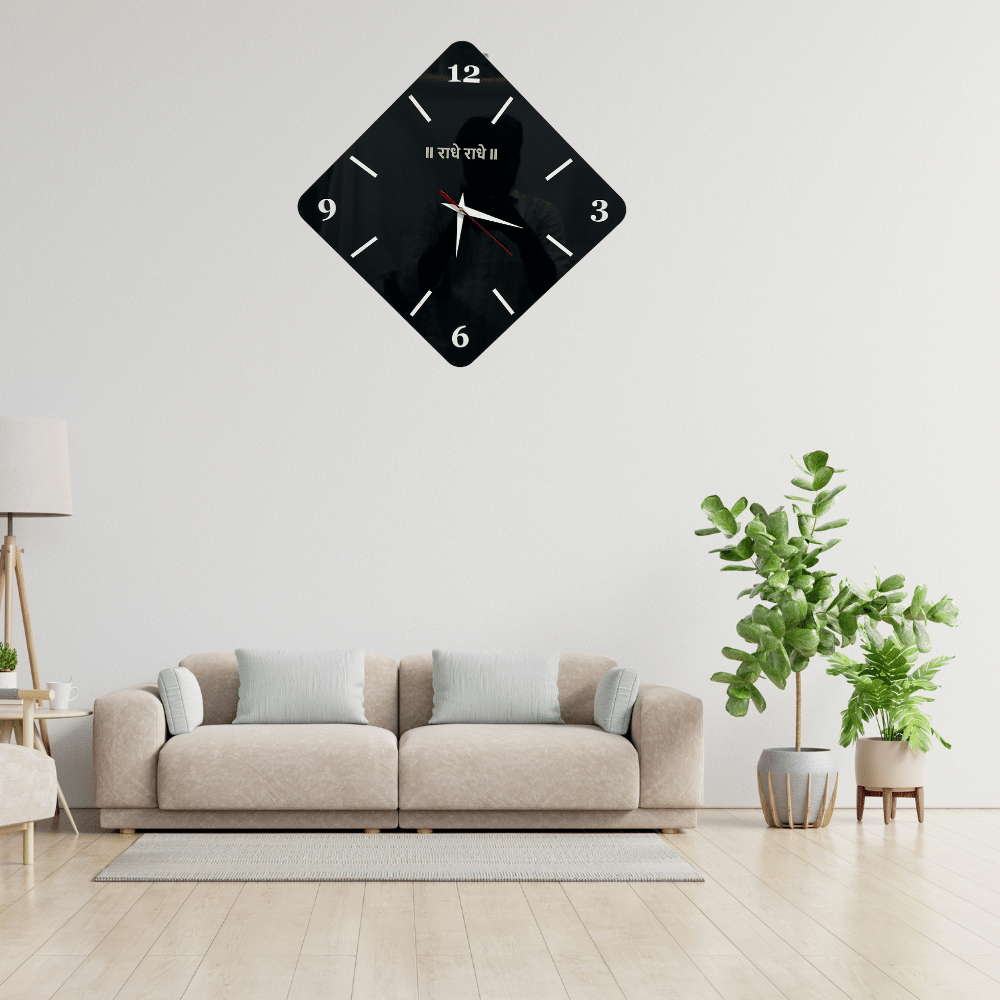     			SKYVILLA Rectangular Analog Wall Clock