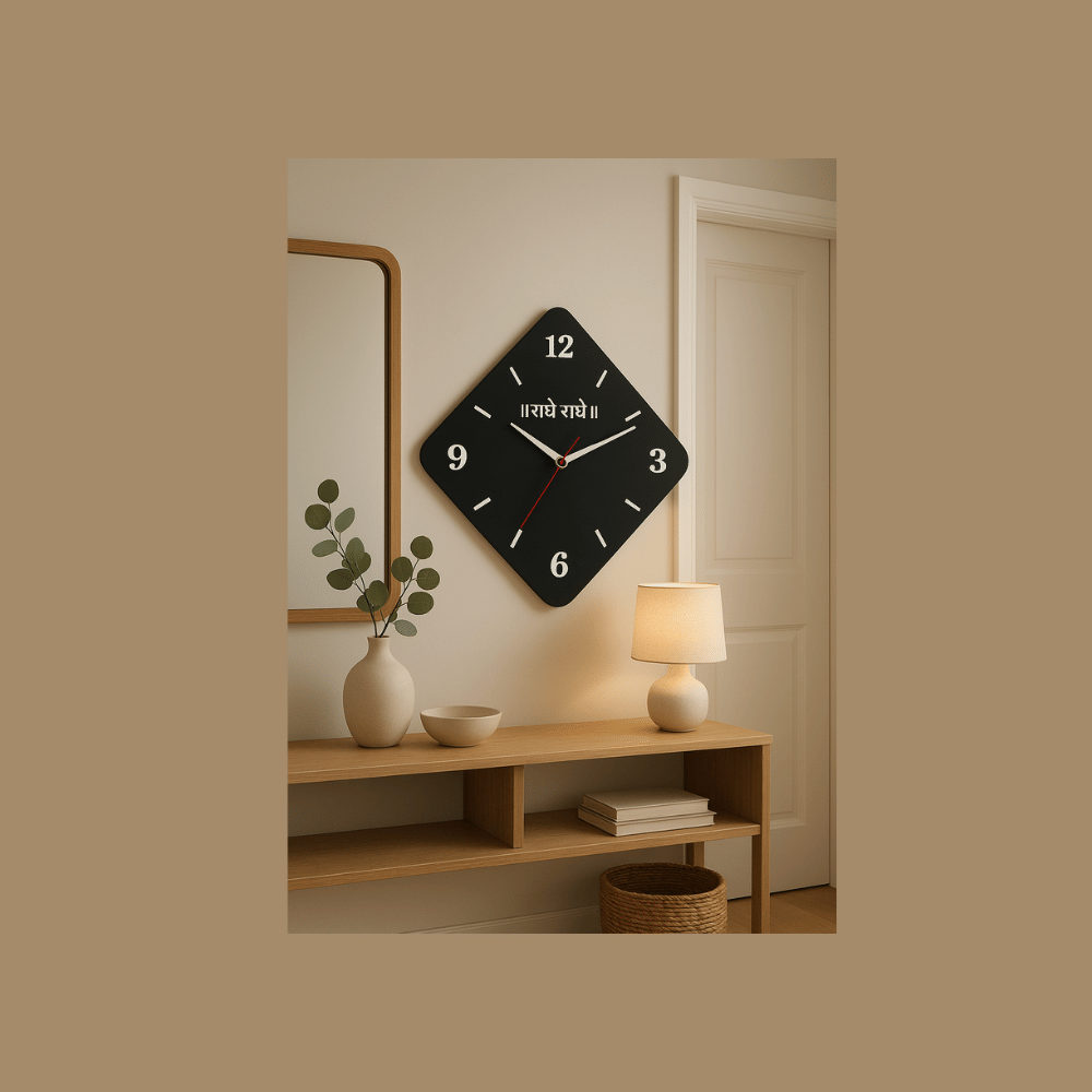     			SKYVILLA Rectangular Analog Wall Clock