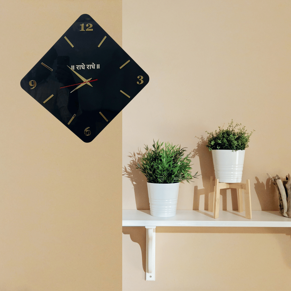     			SKYVILLA Rectangular Analog Wall Clock