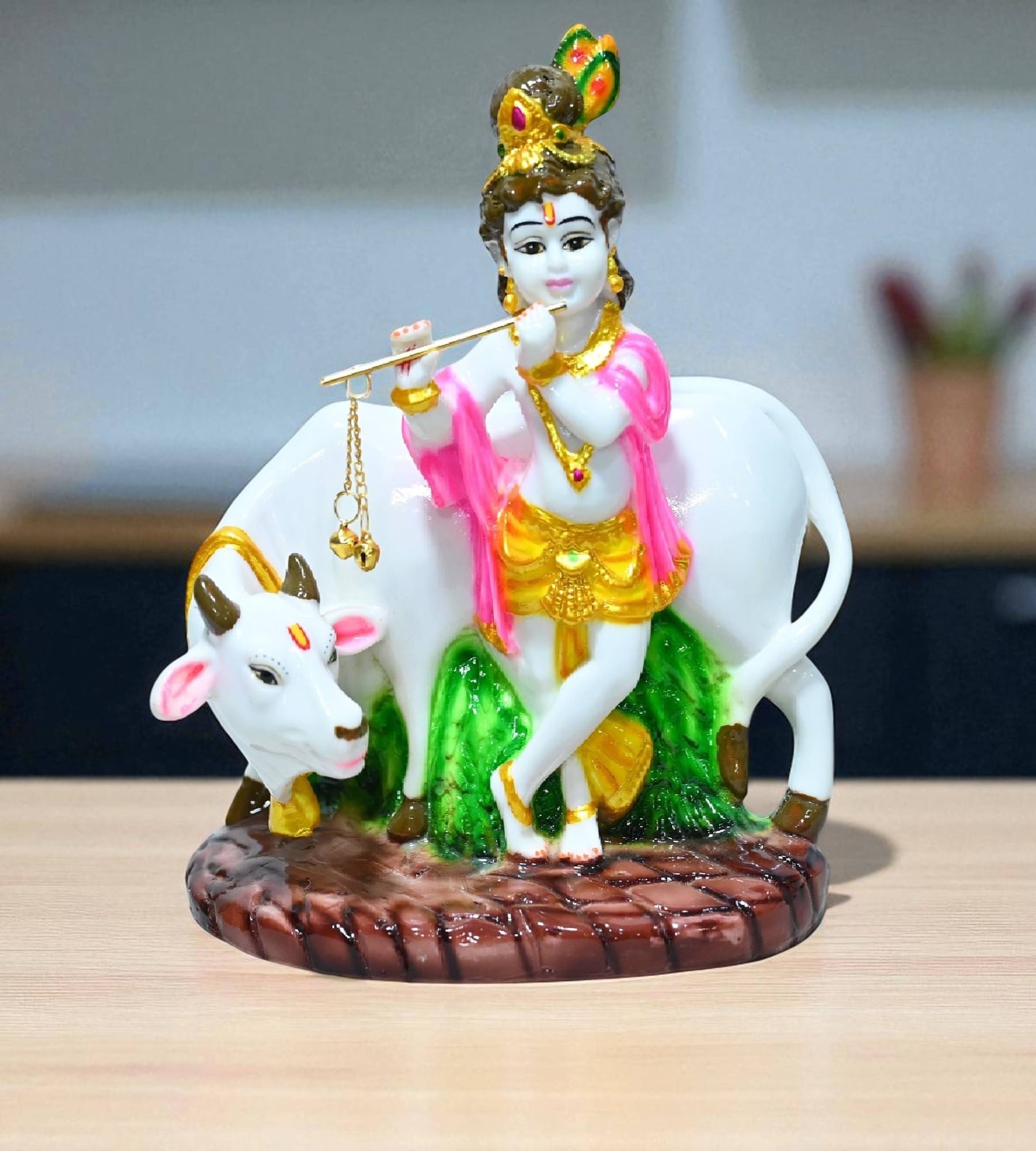 Sigaram Marble Lord Krishna Idol ( 22 cm ) Sigaram Marble Lord Krishna Idol ( 22 cm )