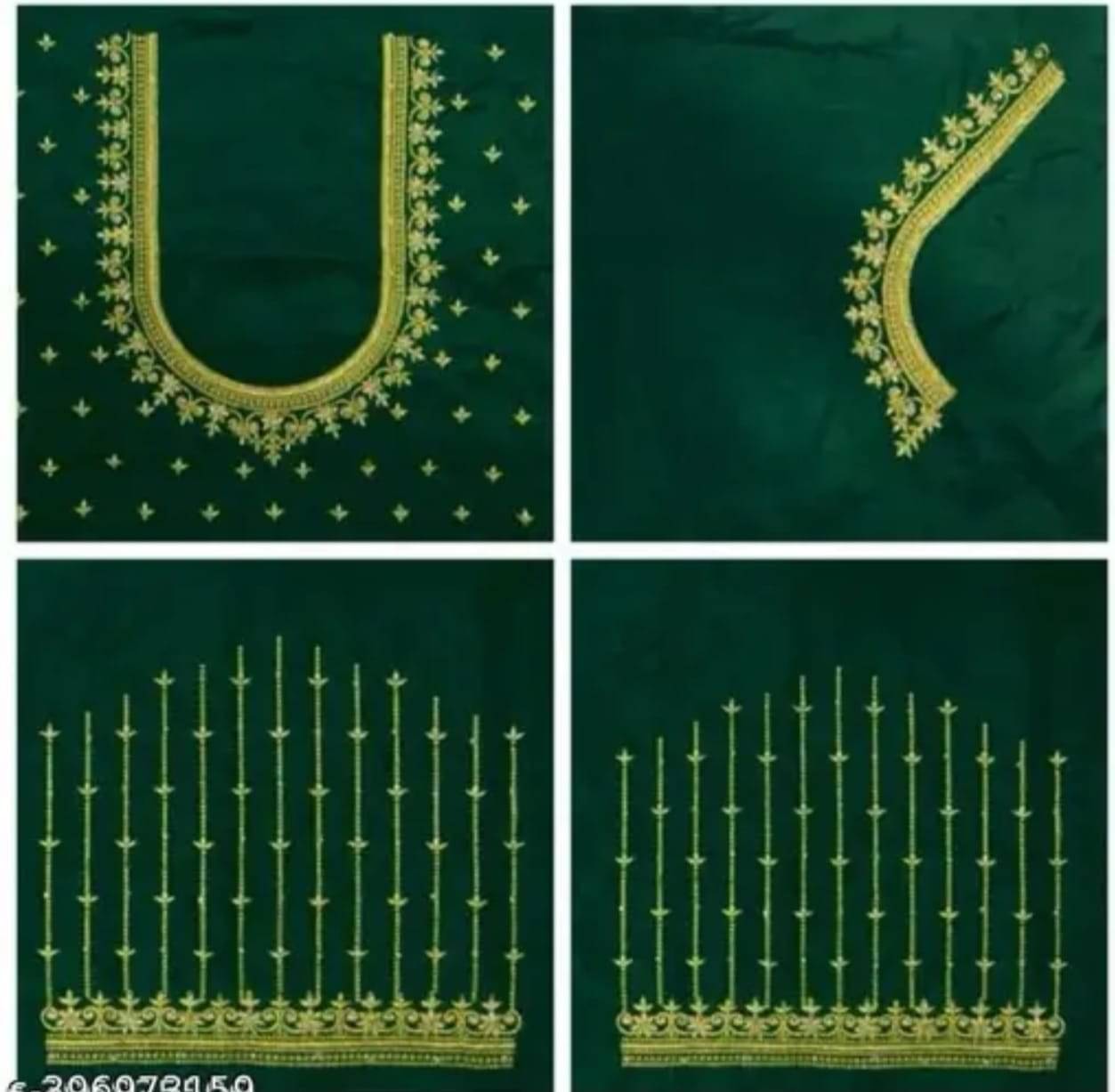 The White Rabbit Cotton Unstitched Unstitched Women's Blouse ( Green ) The White Rabbit Cotton Unstitched Unstitched Women's Blouse ( Green )