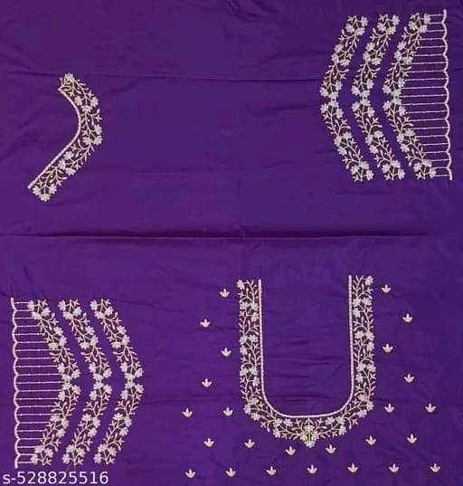 The White Rabbit Cotton Unstitched Unstitched Women's Blouse ( Purple ) The White Rabbit Cotton Unstitched Unstitched Women's Blouse ( Purple )
