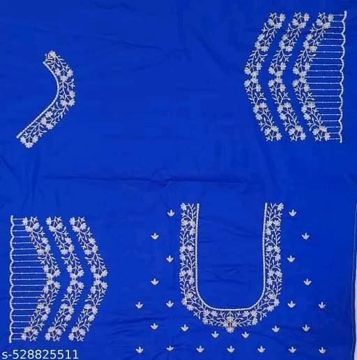 The White Rabbit Cotton Unstitched Unstitched Women's Blouse ( Blue ) The White Rabbit Cotton Unstitched Unstitched Women's Blouse ( Blue )