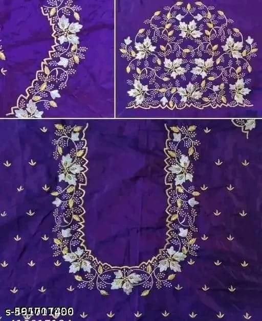 The White Rabbit Cotton Unstitched Unstitched Women's Blouse ( Purple ) The White Rabbit Cotton Unstitched Unstitched Women's Blouse ( Purple )