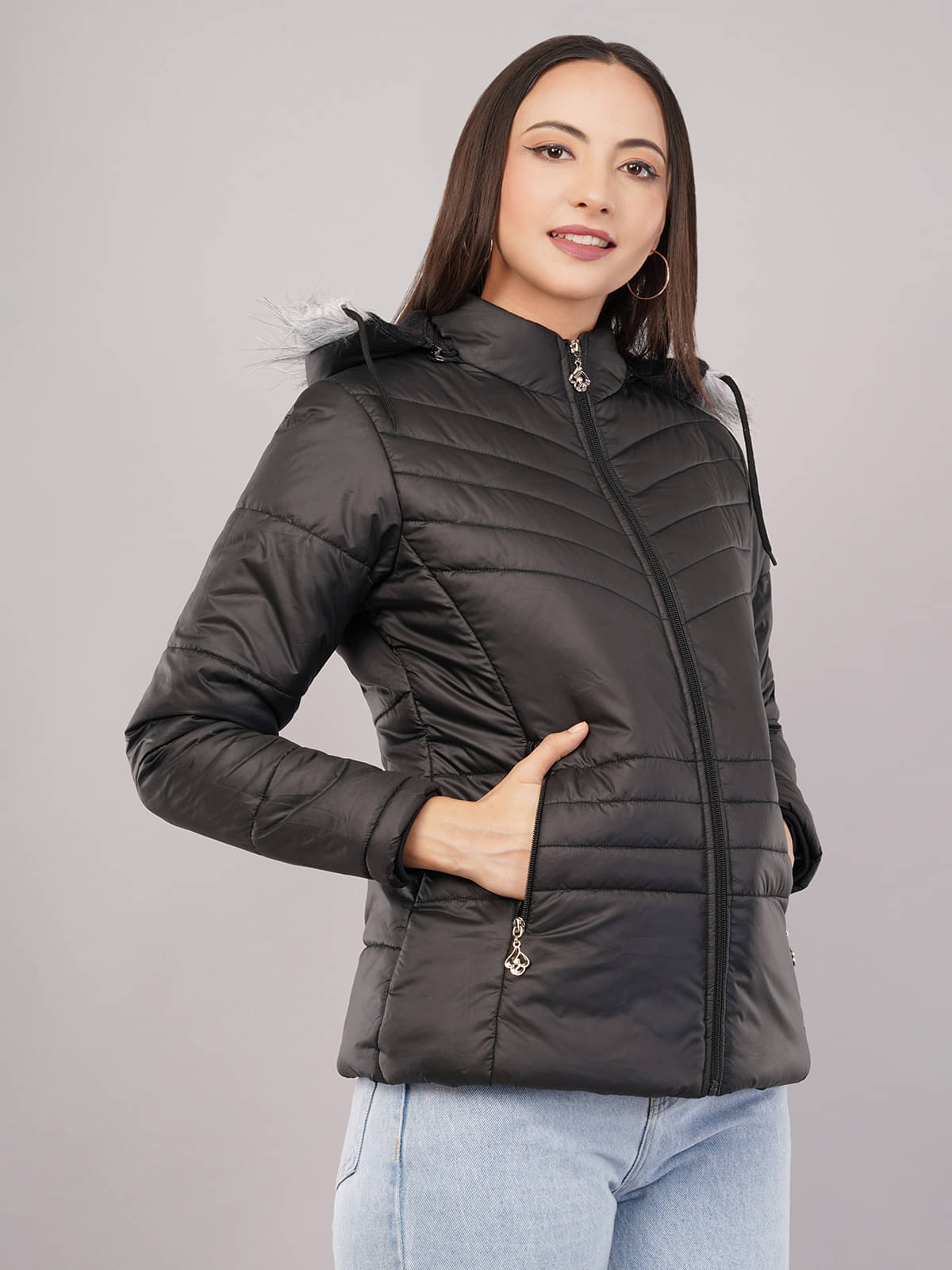 VILAZO Women Bomber Jacket ( Black ) VILAZO Women Bomber Jacket ( Black )