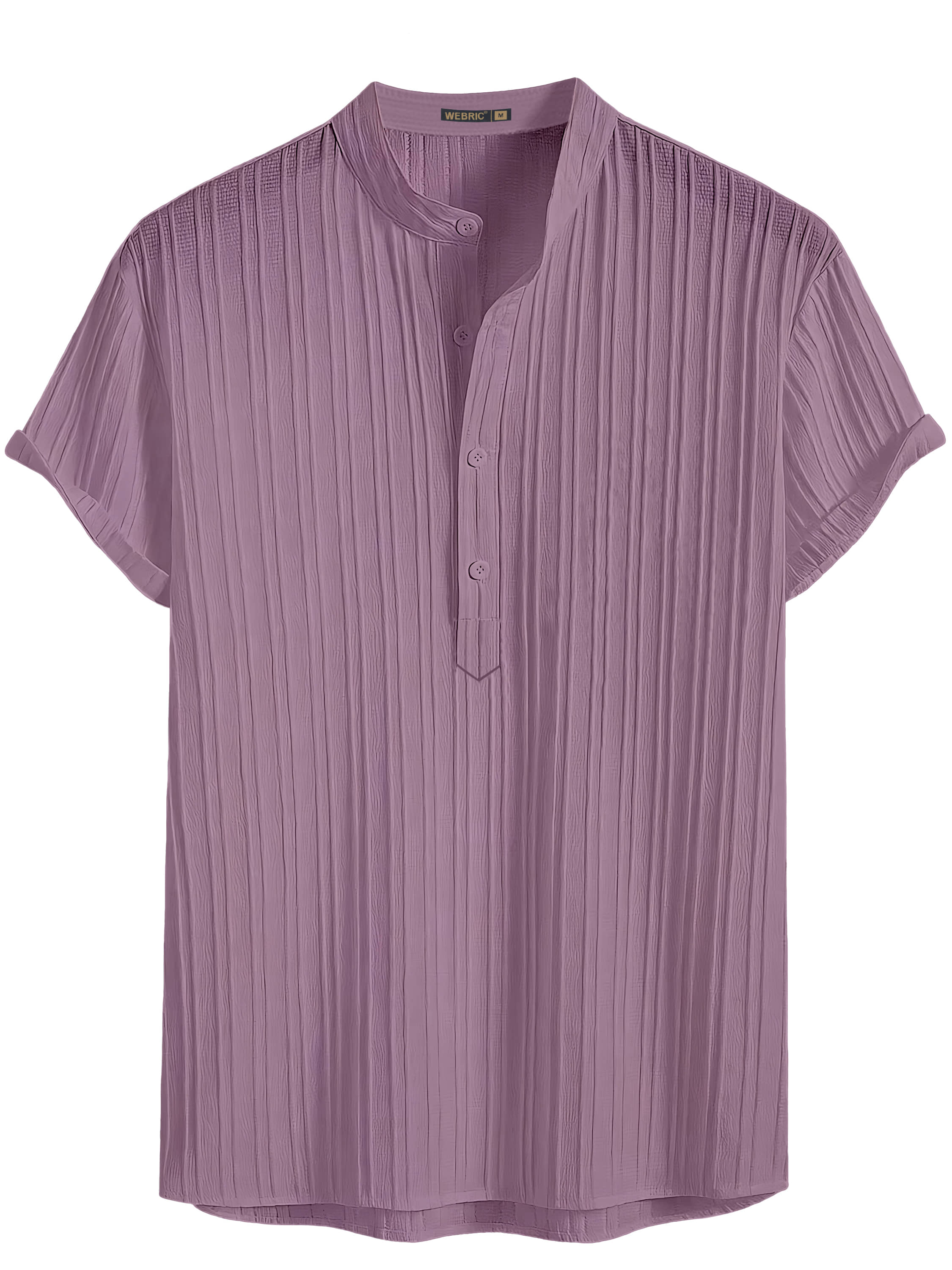 WEBRIC Cotton Blend Striped Shirt Style Kurta For Men ( Pink ) - Kurtas & Kurta Sets | Buy online on ZillyBuy