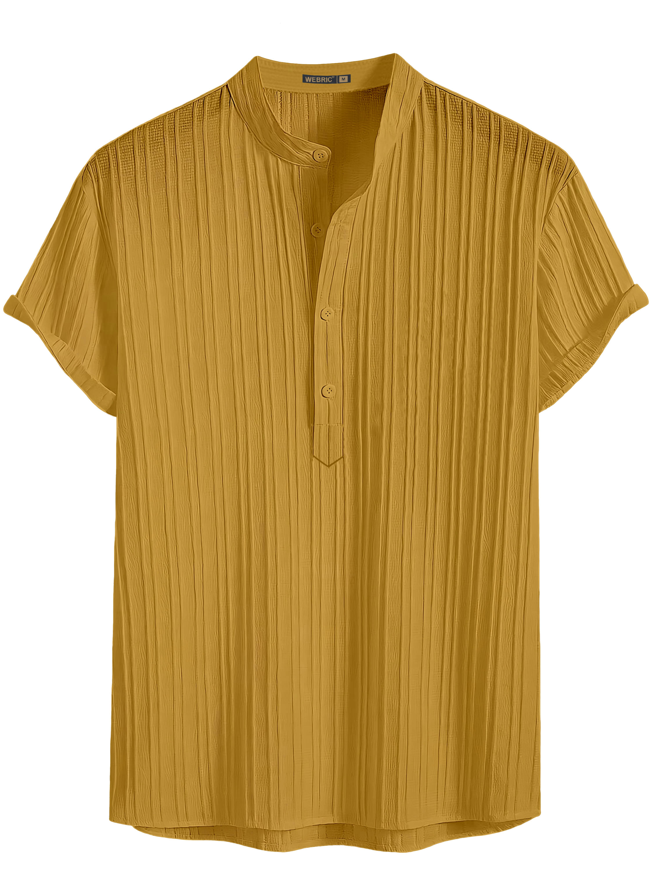 WEBRIC Yellow Cotton Blend Men's Shirt Style Kurta ( Pack of 1 ) WEBRIC Yellow Cotton Blend Men's Shirt Style Kurta ( Pack of 1 )