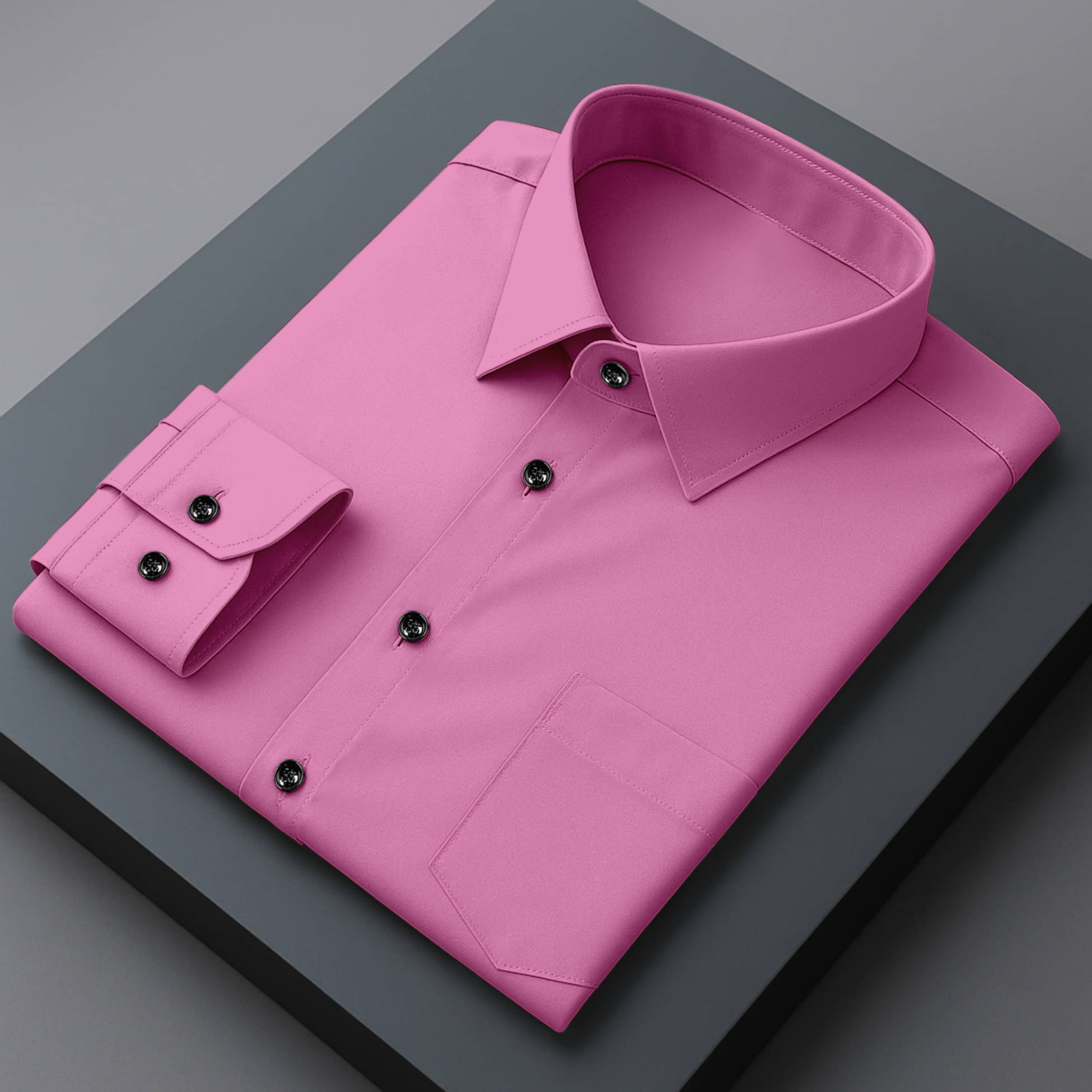 AITAVIK OVERSEAS Poly Cotton Regular Fit Solids Full Sleeves Men's Casual Shirt - Pink ( Pack of 1 ) AITAVIK OVERSEAS Poly Cotton Regular Fit Solids Full Sleeves Men's Casual Shirt - Pink ( Pack of 1 )
