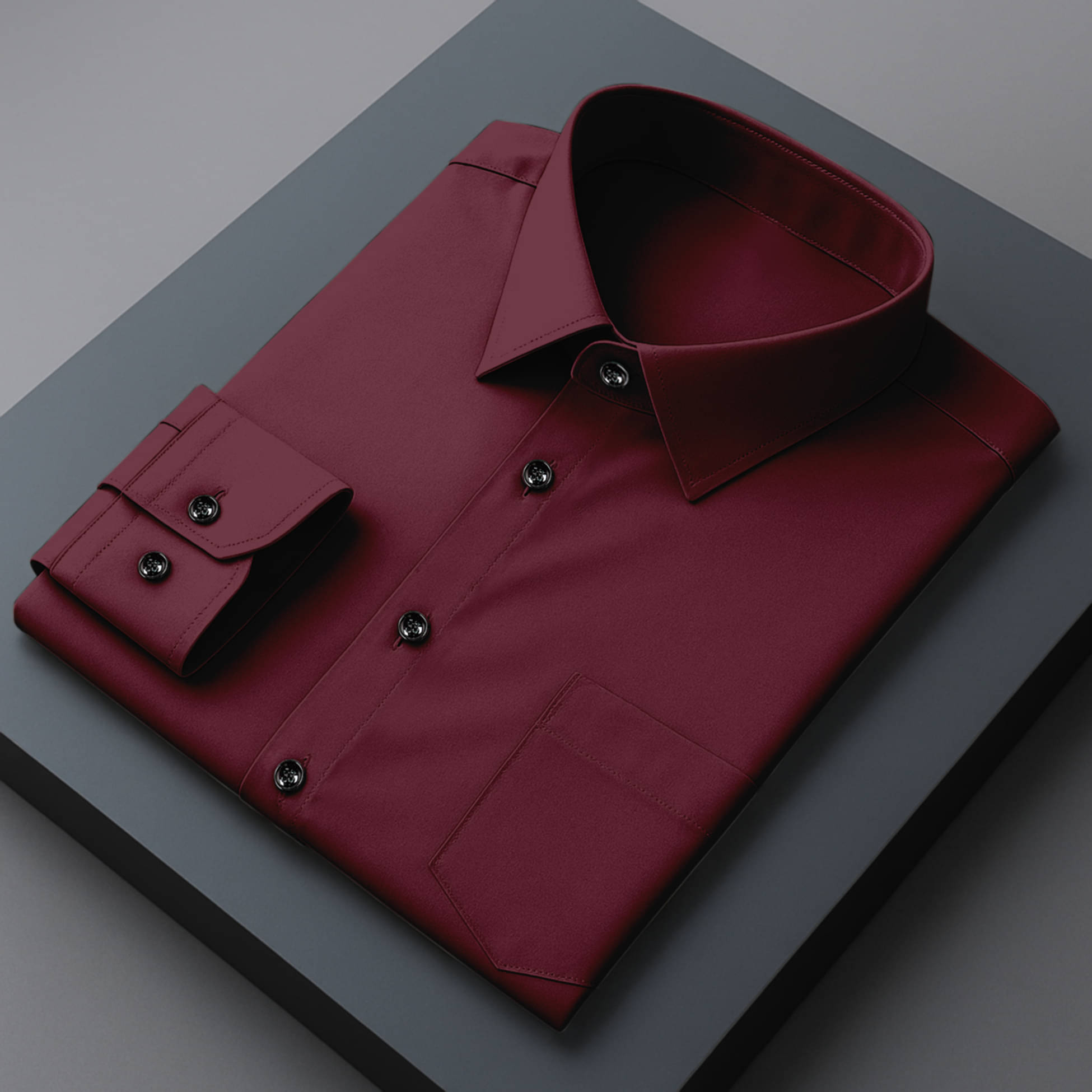     			AITAVIK OVERSEAS Poly Cotton Regular Fit Solids Full Sleeves Men's Casual Shirt - Maroon ( Pack of 1 )