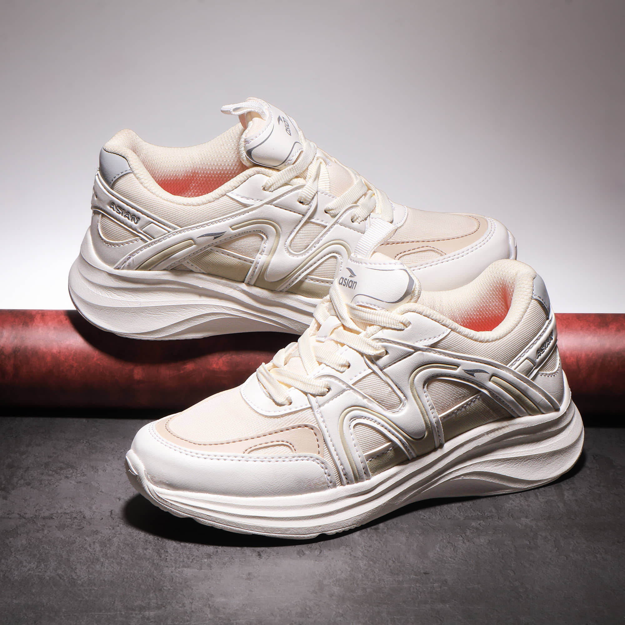 ASIAN - BLOSSOM-18 Cream Women's Running Shoes - Sports Shoes | Buy online on ZillyBuy