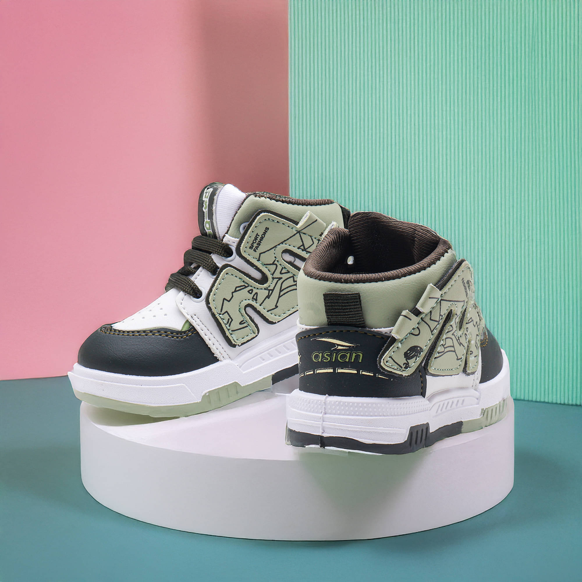    			ASIAN - Olive Boy's Sneakers ( 1 Pair )