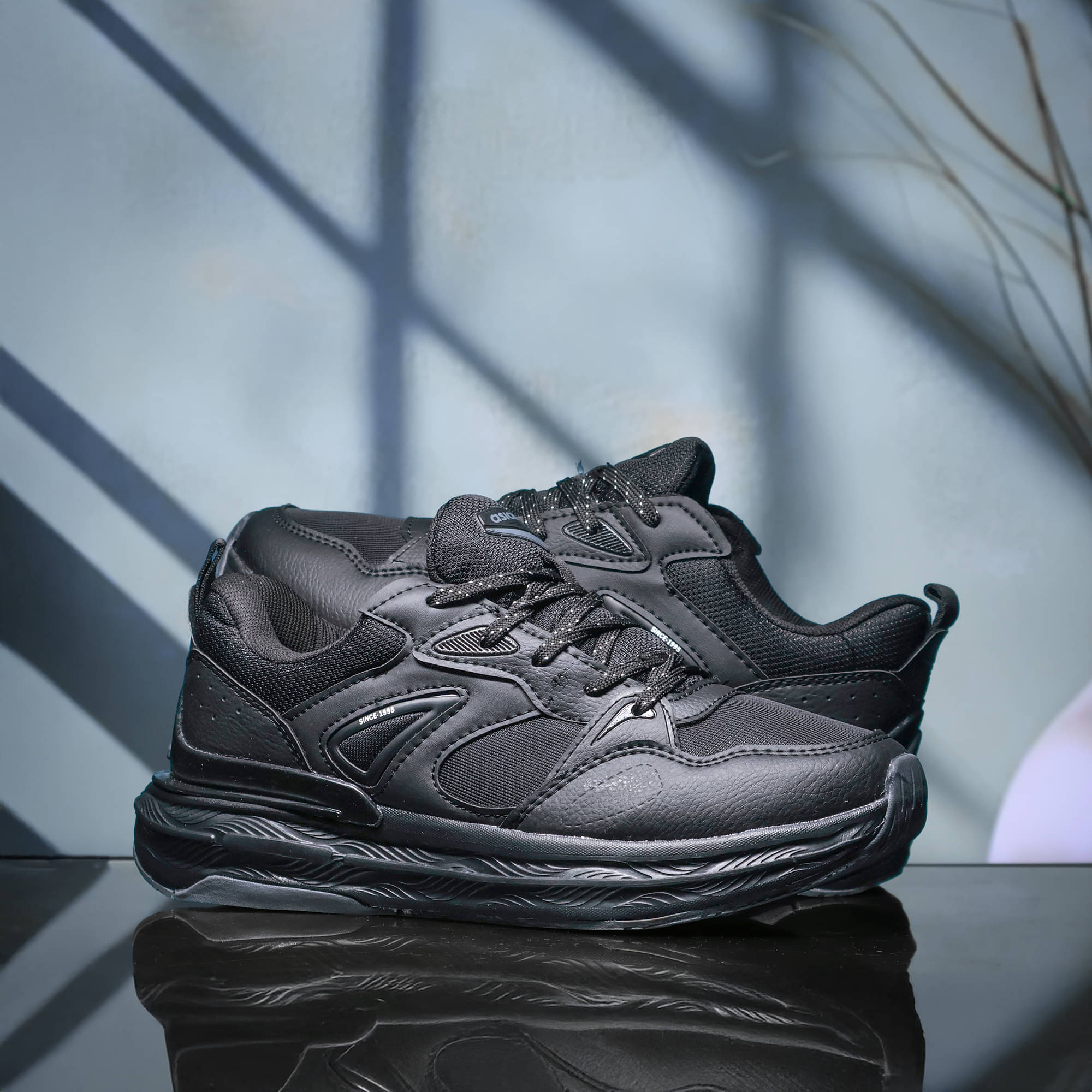     			ASIAN POWERKICK-51 Black Men's Sneakers