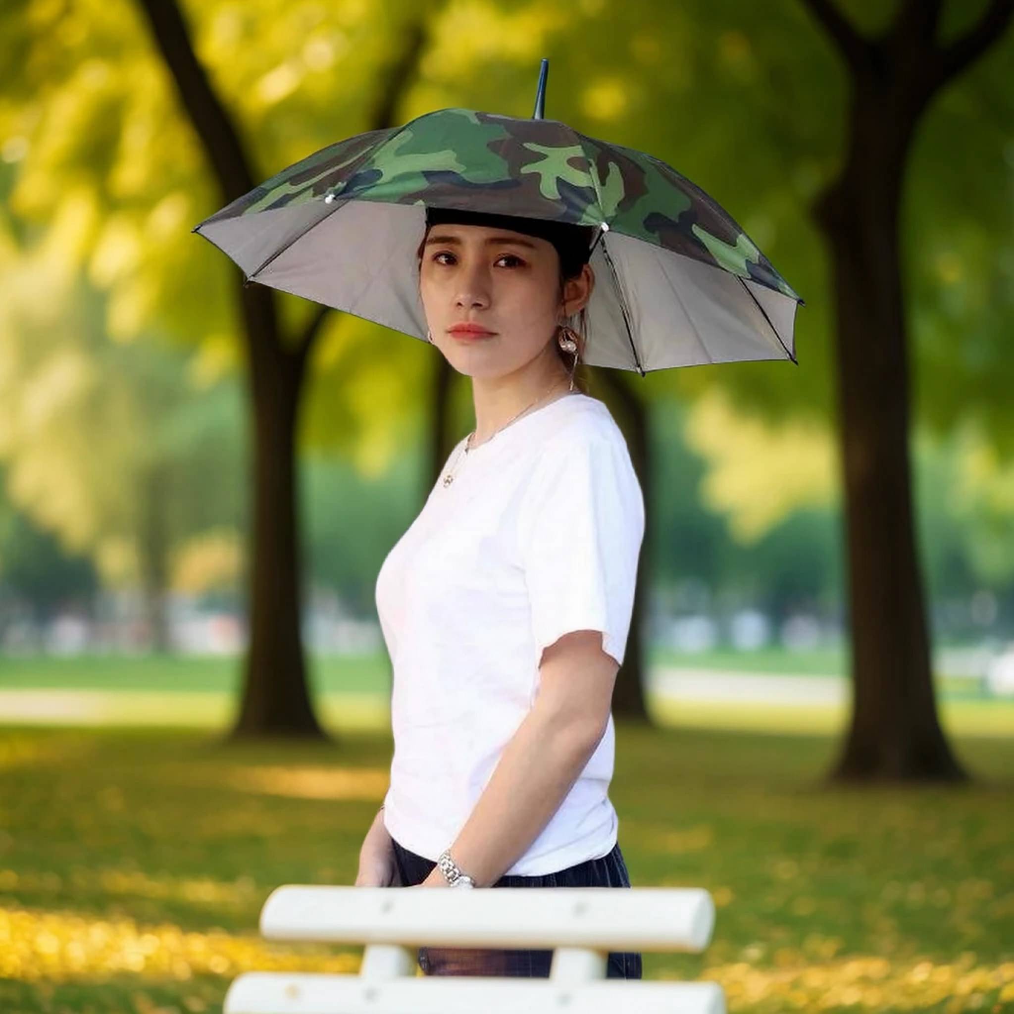 Adorazone 1 Fold Manual Hat Headwear Umbrella ( Multi , Rainbow Design ) Adorazone 1 Fold Manual Hat Headwear Umbrella ( Multi , Rainbow Design )