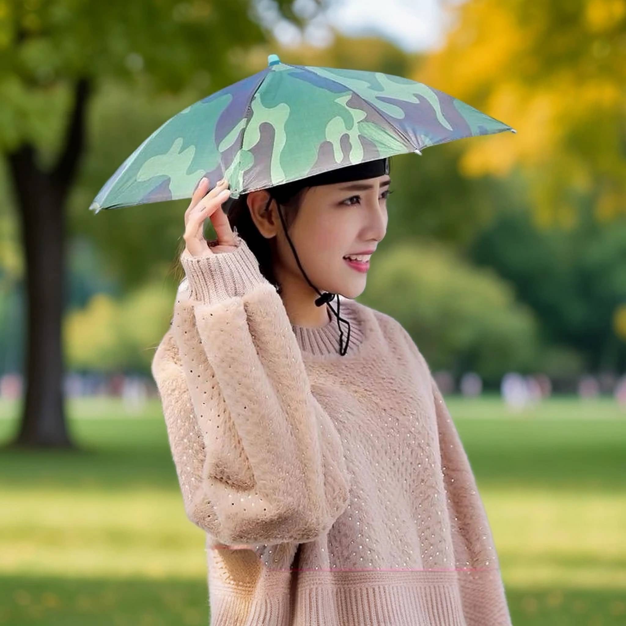 Adorazone 1 Fold Manual Hat Headwear Umbrella ( Multi , Rainbow Design ) Adorazone 1 Fold Manual Hat Headwear Umbrella ( Multi , Rainbow Design )