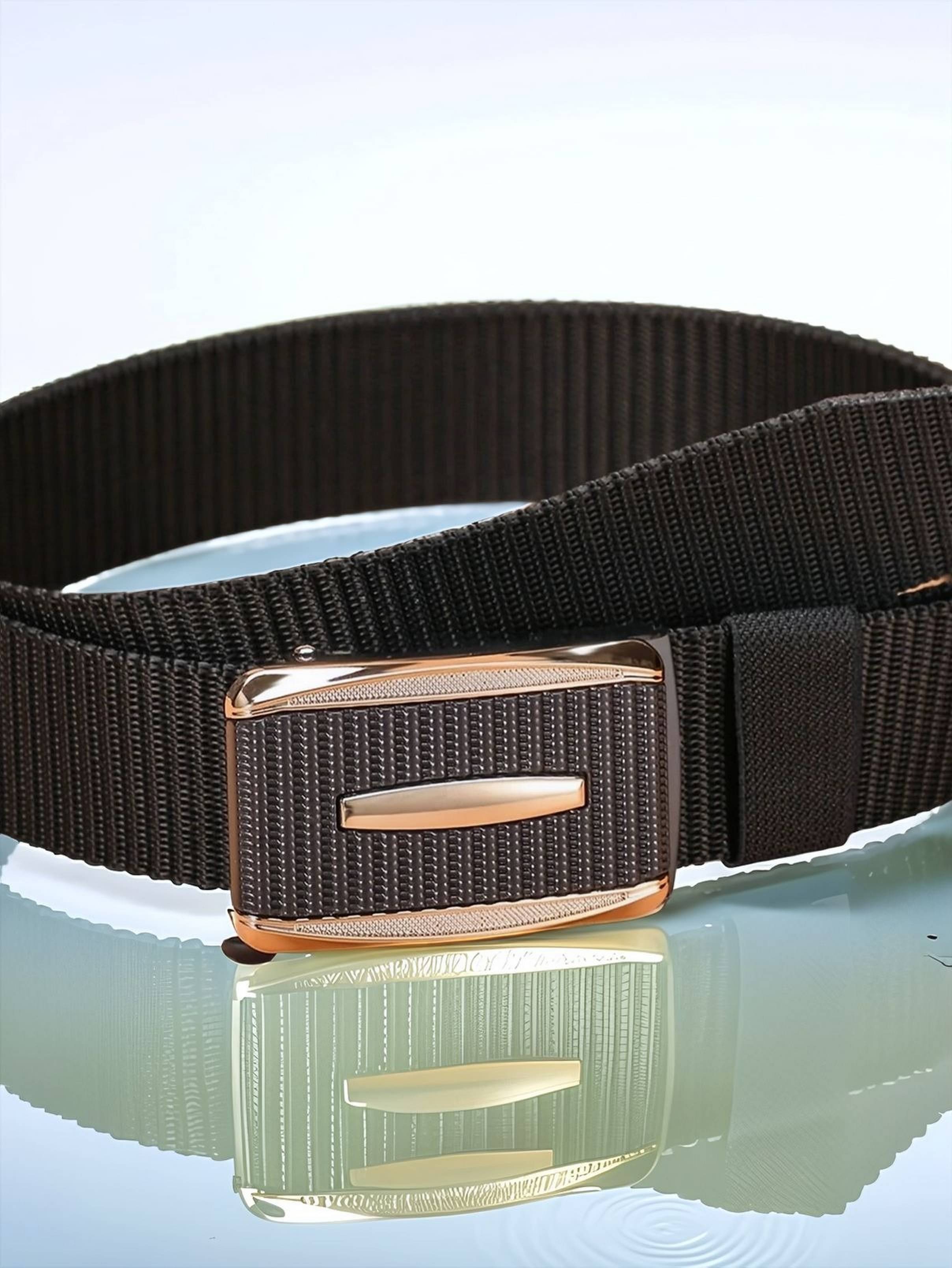     			Adorazone - Black Polyester Men's Casual Belt ( Pack of 1 )