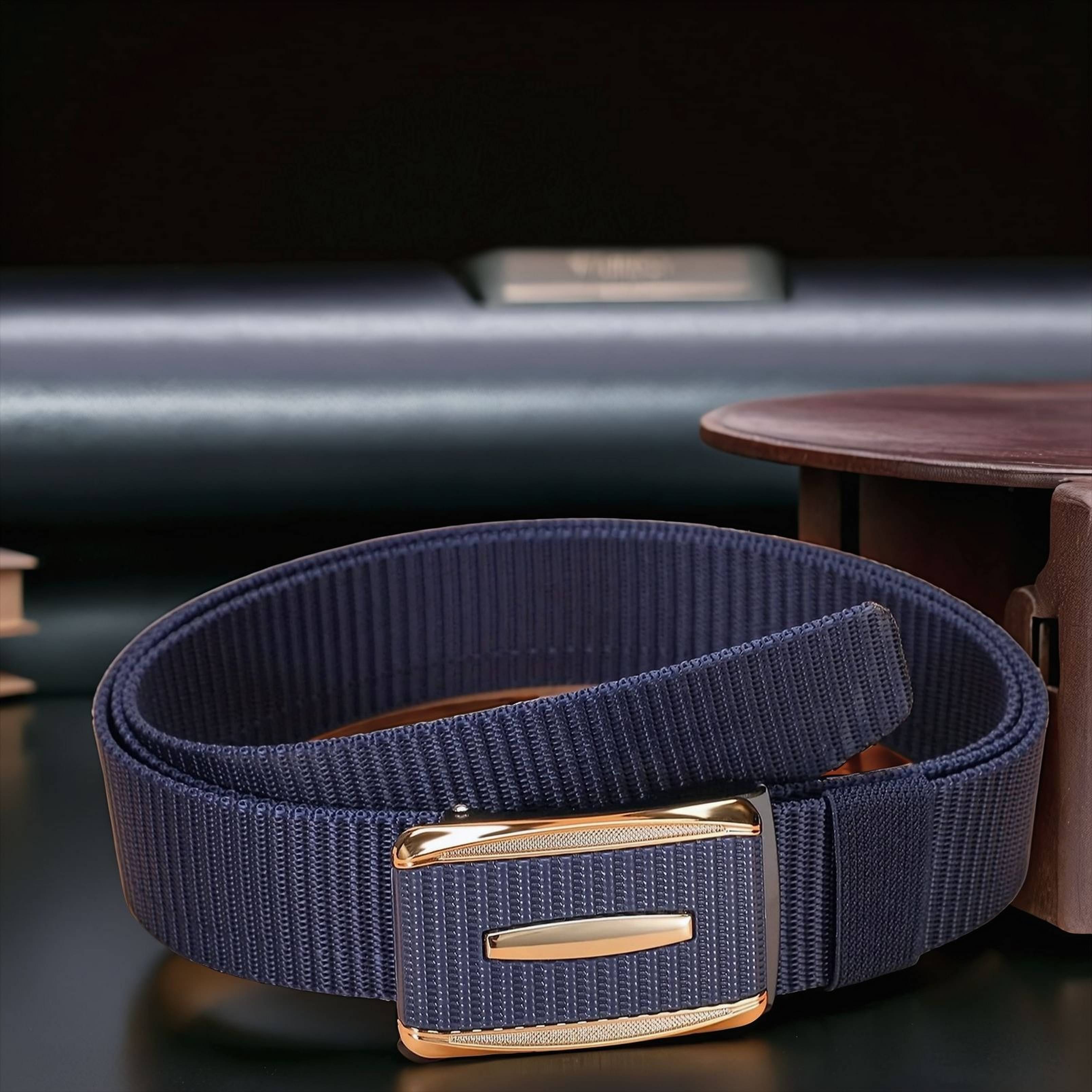     			Adorazone - Blue Polyester Men's Casual Belt ( Pack of 1 )