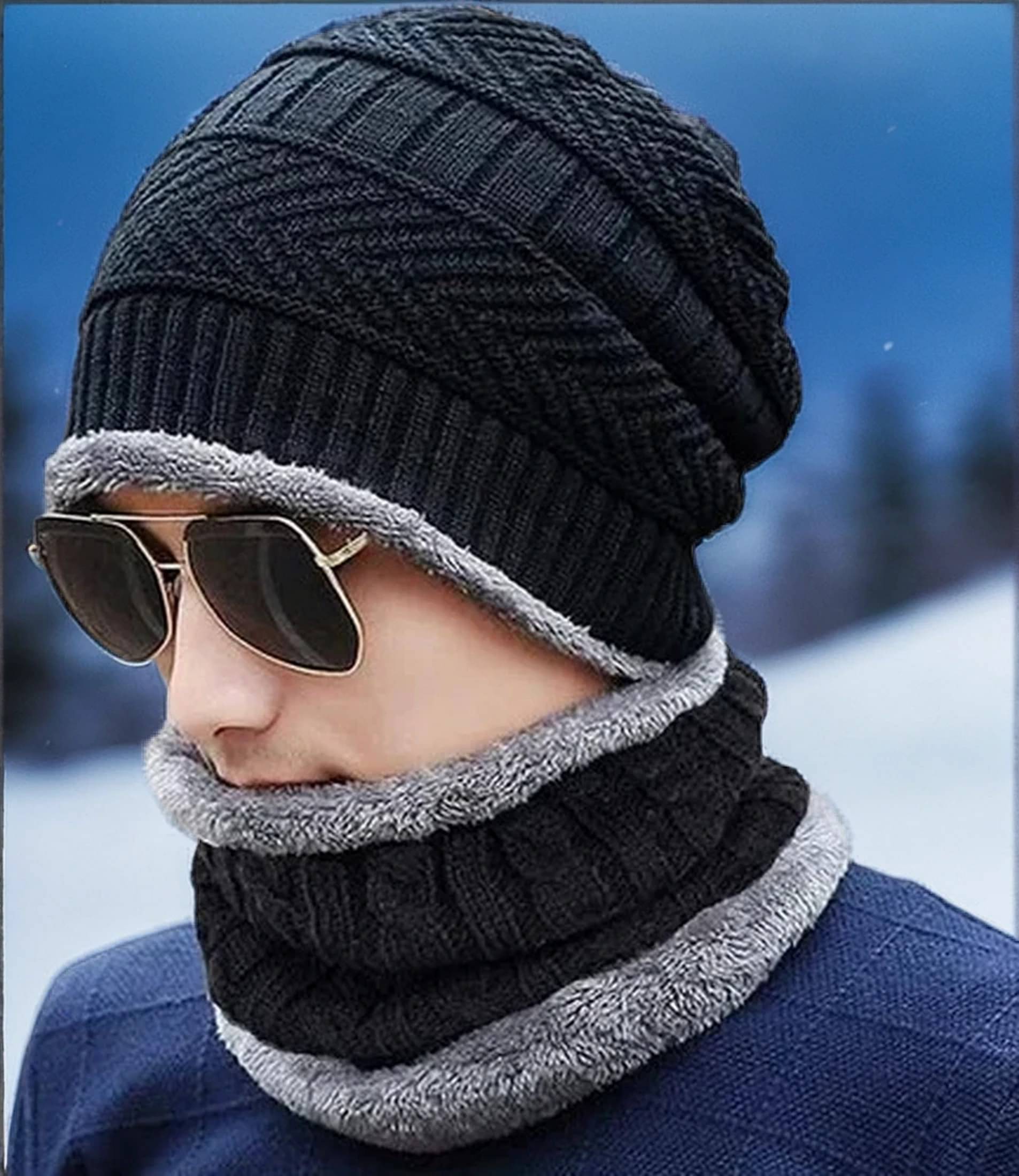 Adorazone Pack of 1 Cotton Blend Men's Hat ( Black ) Adorazone Pack of 1 Cotton Blend Men's Hat ( Black )