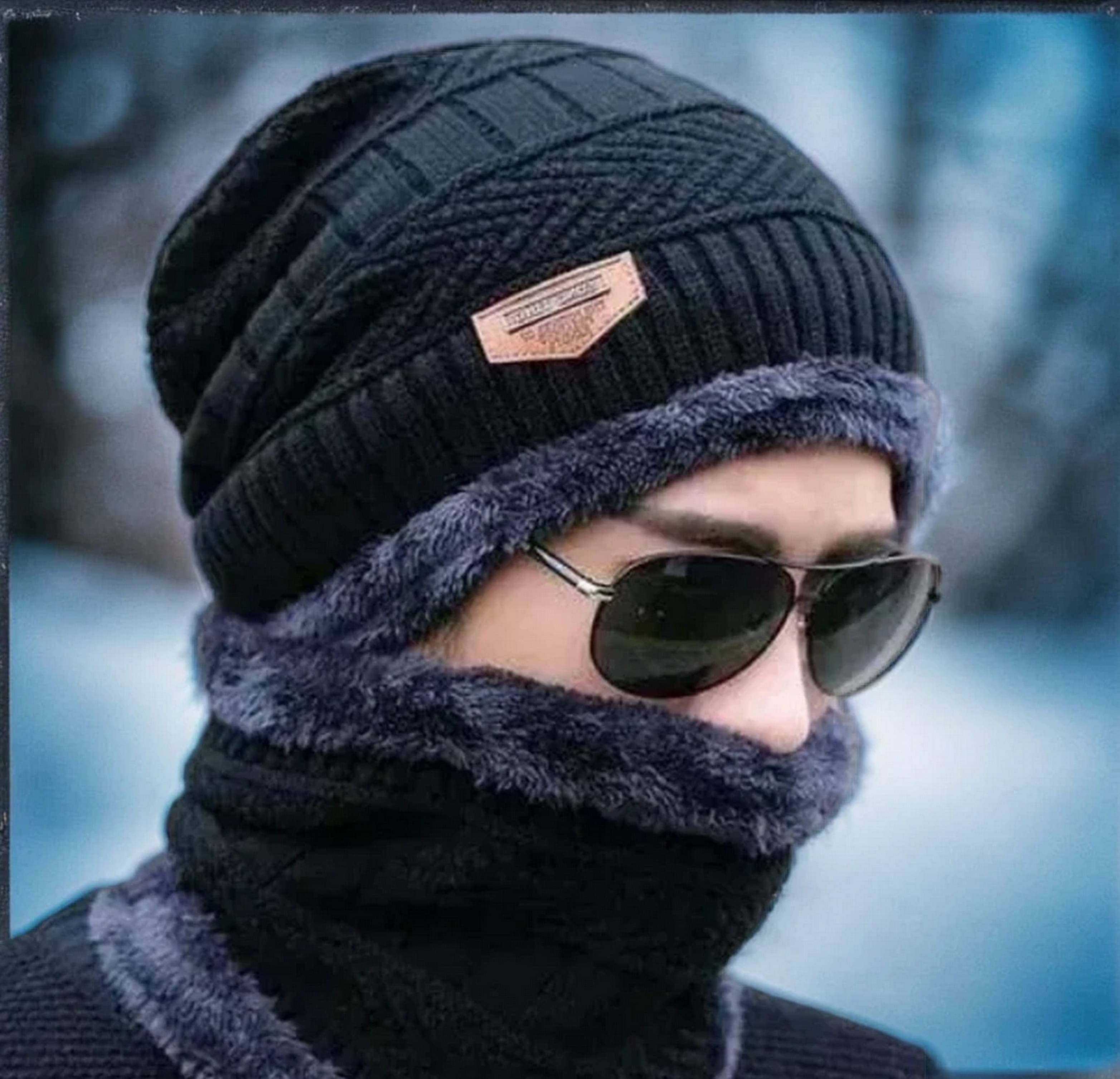     			Adorazone Pack of 1 Cotton Blend Men's Hat ( Black )