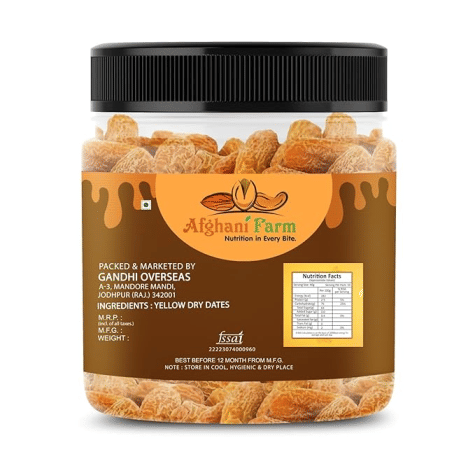     			Afghani Farm Dates (Khajoor) 250 g Pack of 2