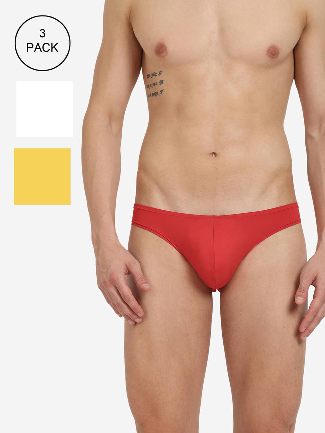     			BASIICS By La Intimo Pack of 3 Polyester Briefs For Men's ( Multi )