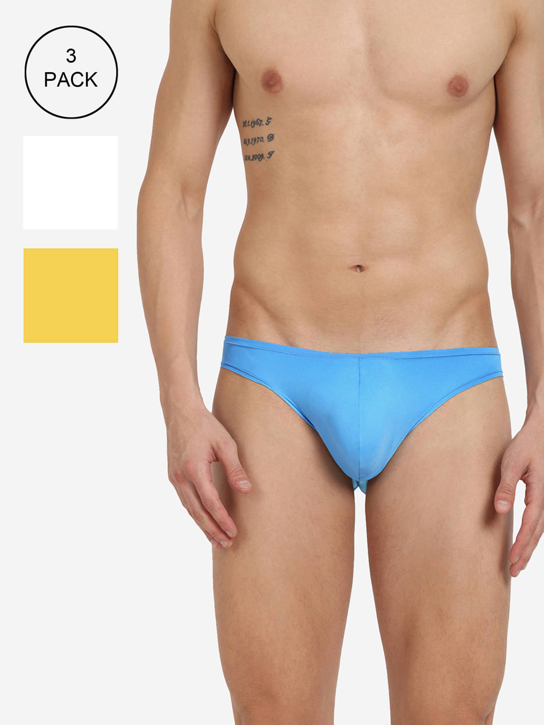     			BASIICS By La Intimo Pack of 3 Polyester Briefs For Men's ( Multi )