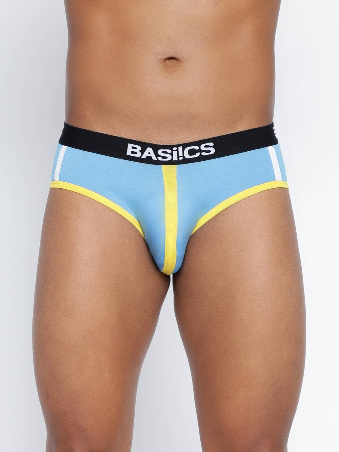 BASIICS By La Intimo Pack of 1 Cotton Blend Briefs For Men's ( Blue )     			BASIICS By La Intimo Pack of 1 Cotton Blend Briefs For Men's ( Blue )