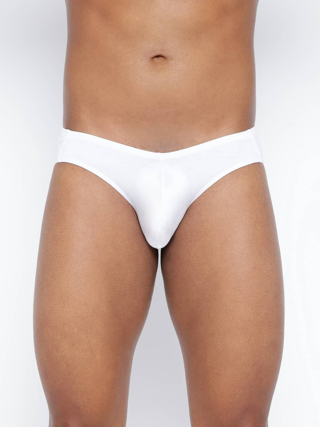     			BASIICS By La Intimo Pack of 1 Cotton Blend Briefs For Men's ( White )