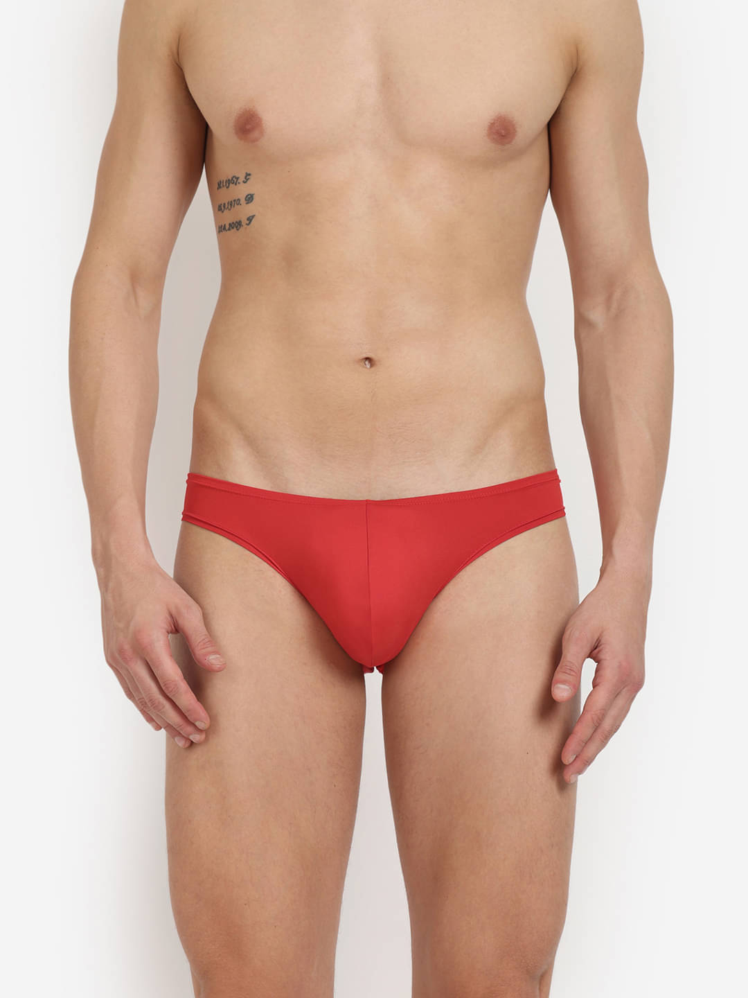 BASIICS By La Intimo Pack of 1 Polyester Briefs For Men's ( Red ) BASIICS By La Intimo Pack of 1 Polyester Briefs For Men's ( Red )