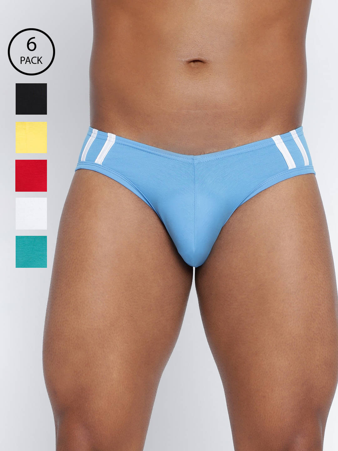     			BASIICS By La Intimo Pack of 6 Cotton Blend Briefs For Men's ( Multi )
