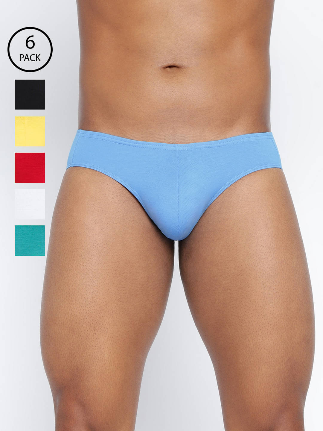     			BASIICS By La Intimo Pack of 6 Cotton Blend Briefs For Men's ( Multicolor )