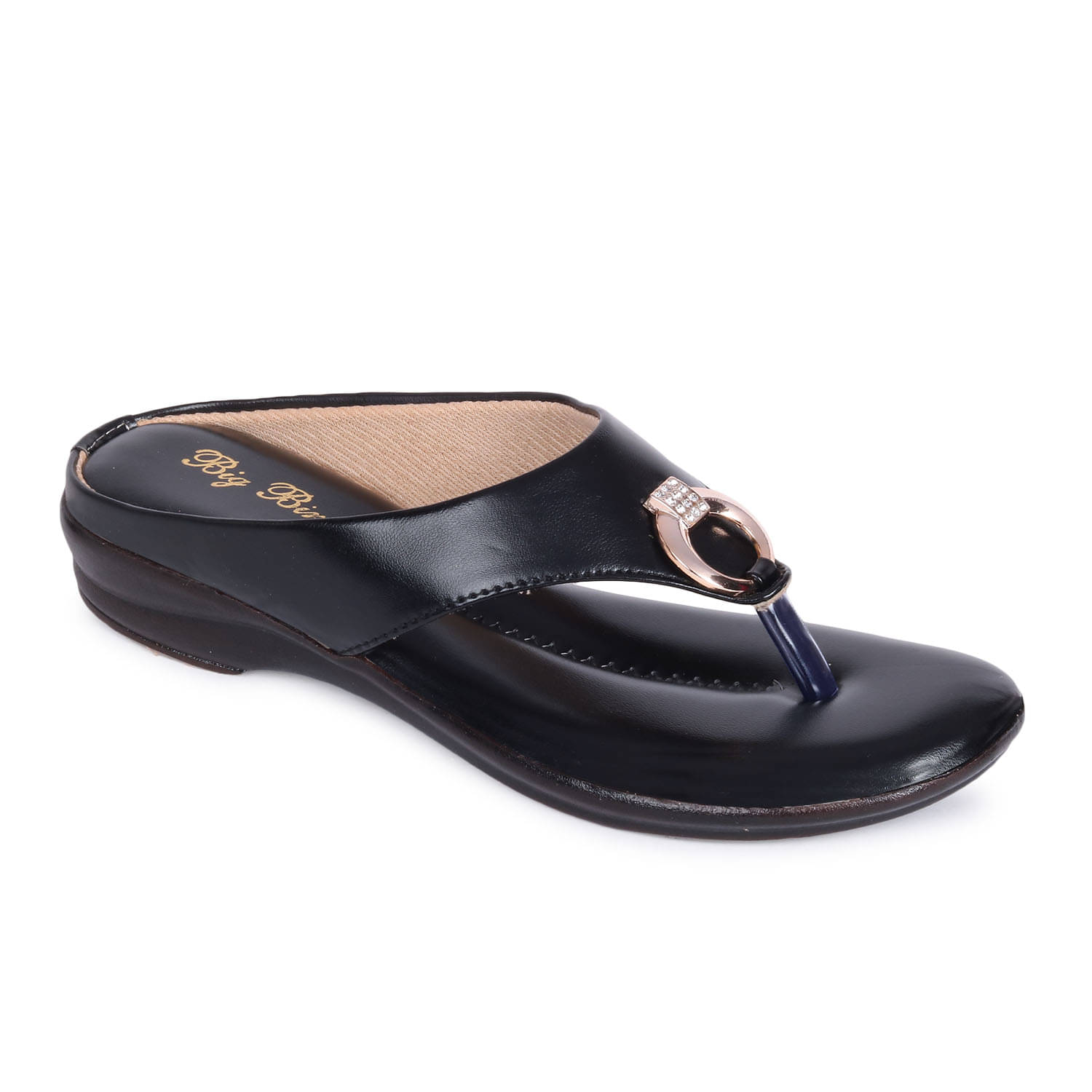     			BIG BIRD Black Women's Flats