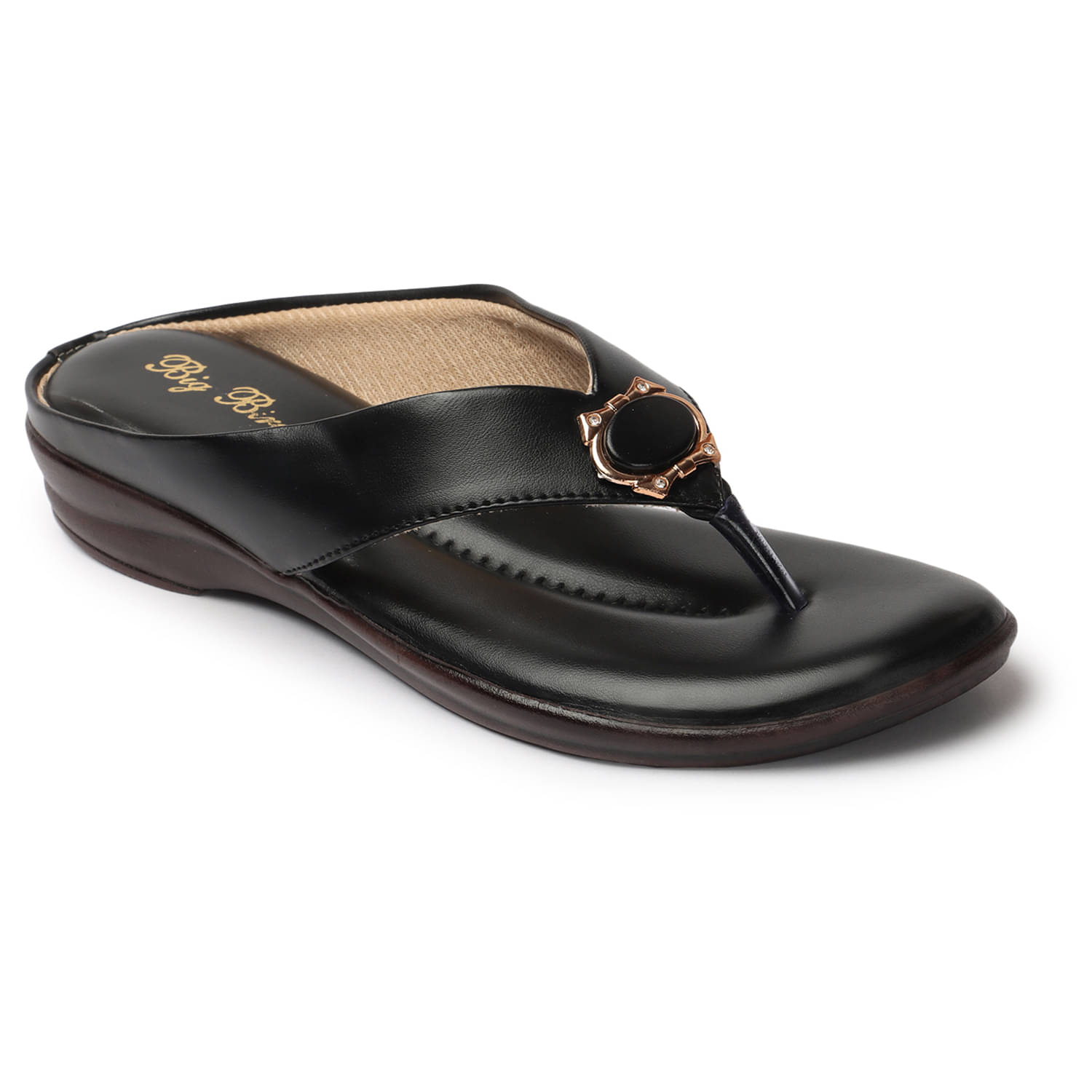     			BIG BIRD Black Women's Flats