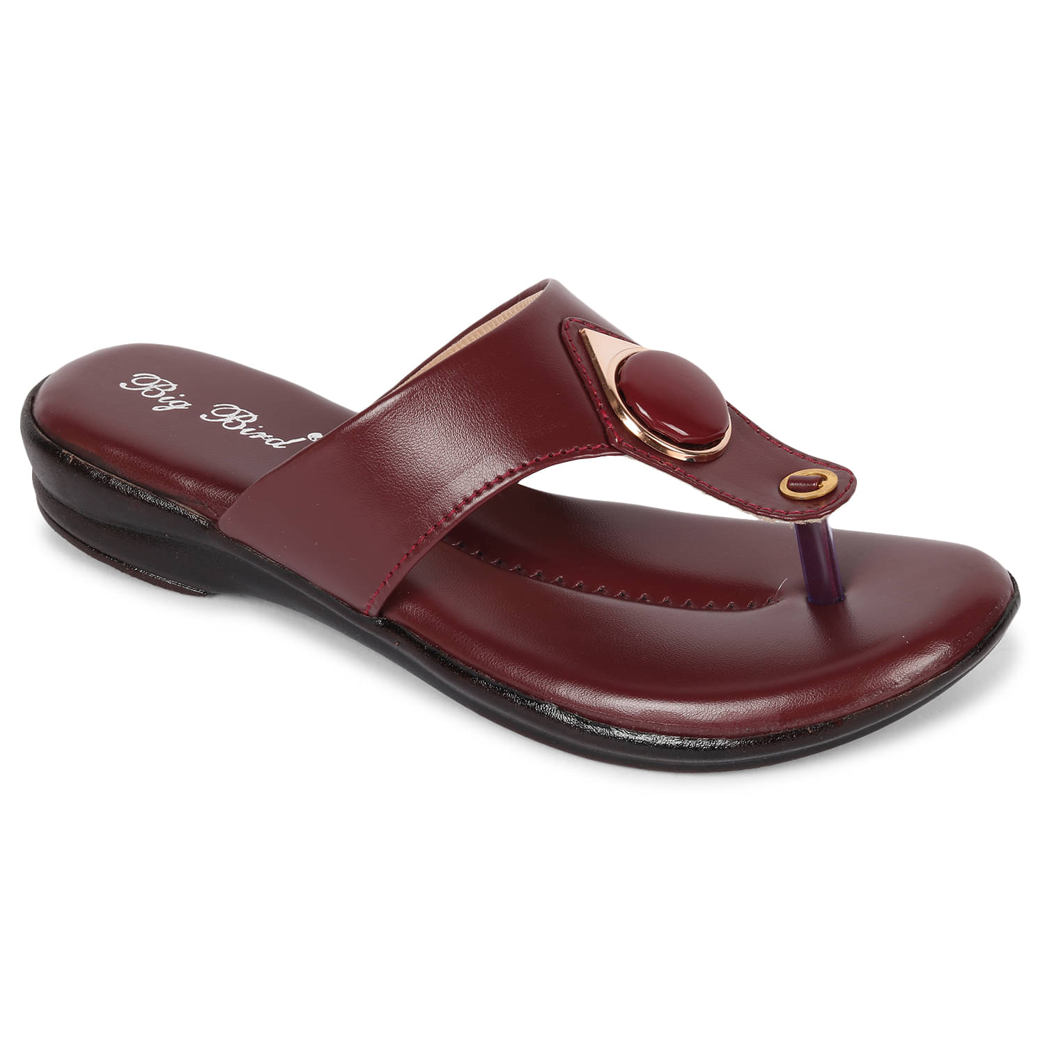     			BIG BIRD Maroon Women's Flats