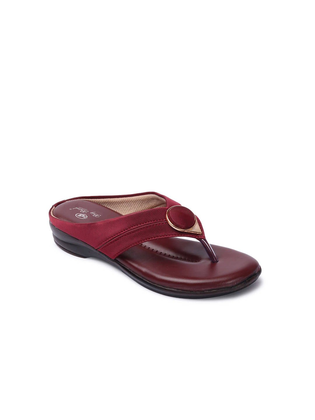     			BIG BIRD Maroon Women's Flats