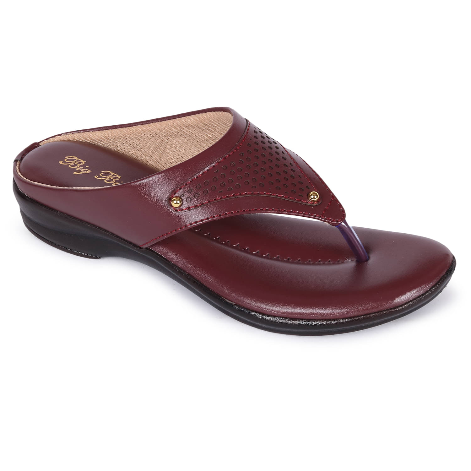    			BIG BIRD Maroon Women's Flats
