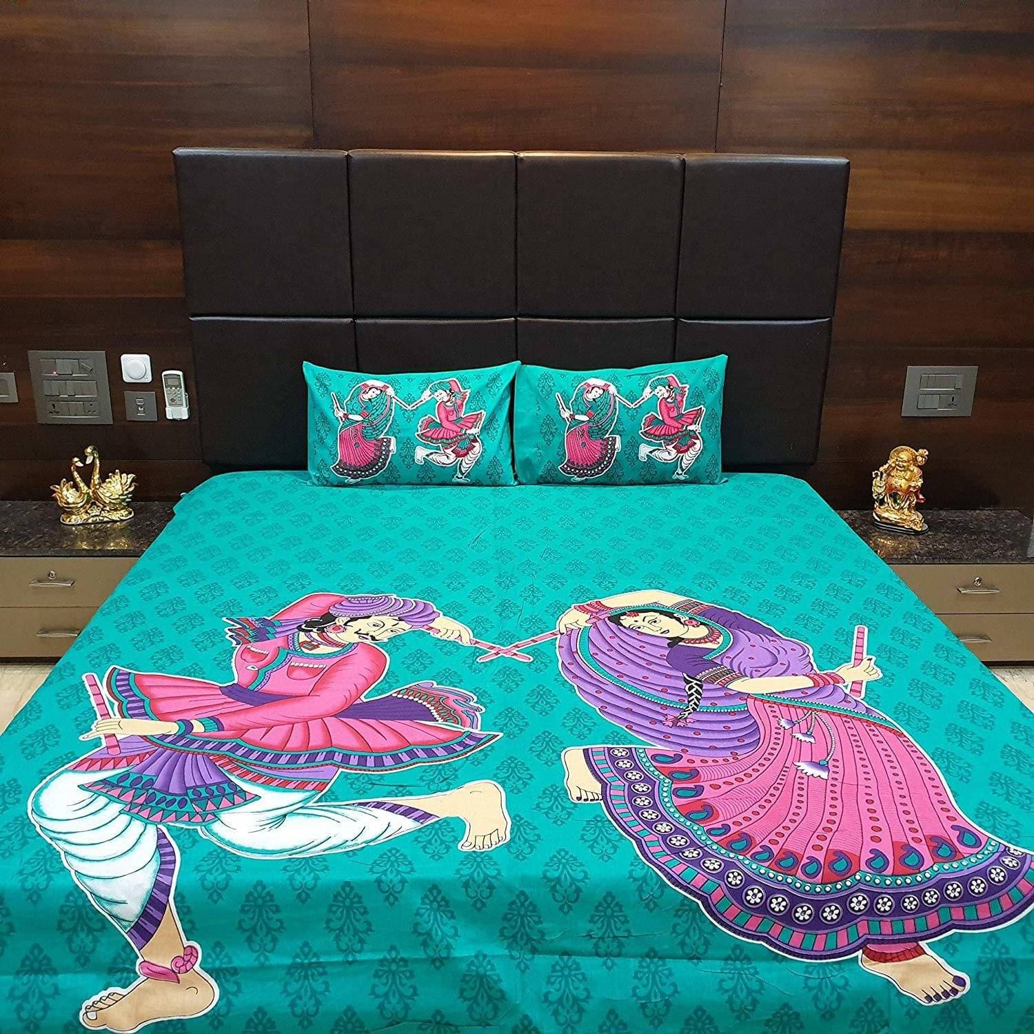 Batham Handloom Cotton 1 Double Bedsheet with 2 Pillow Covers ( Multicolor )     			Batham Handloom Cotton 1 Double Bedsheet with 2 Pillow Covers ( Multicolor )