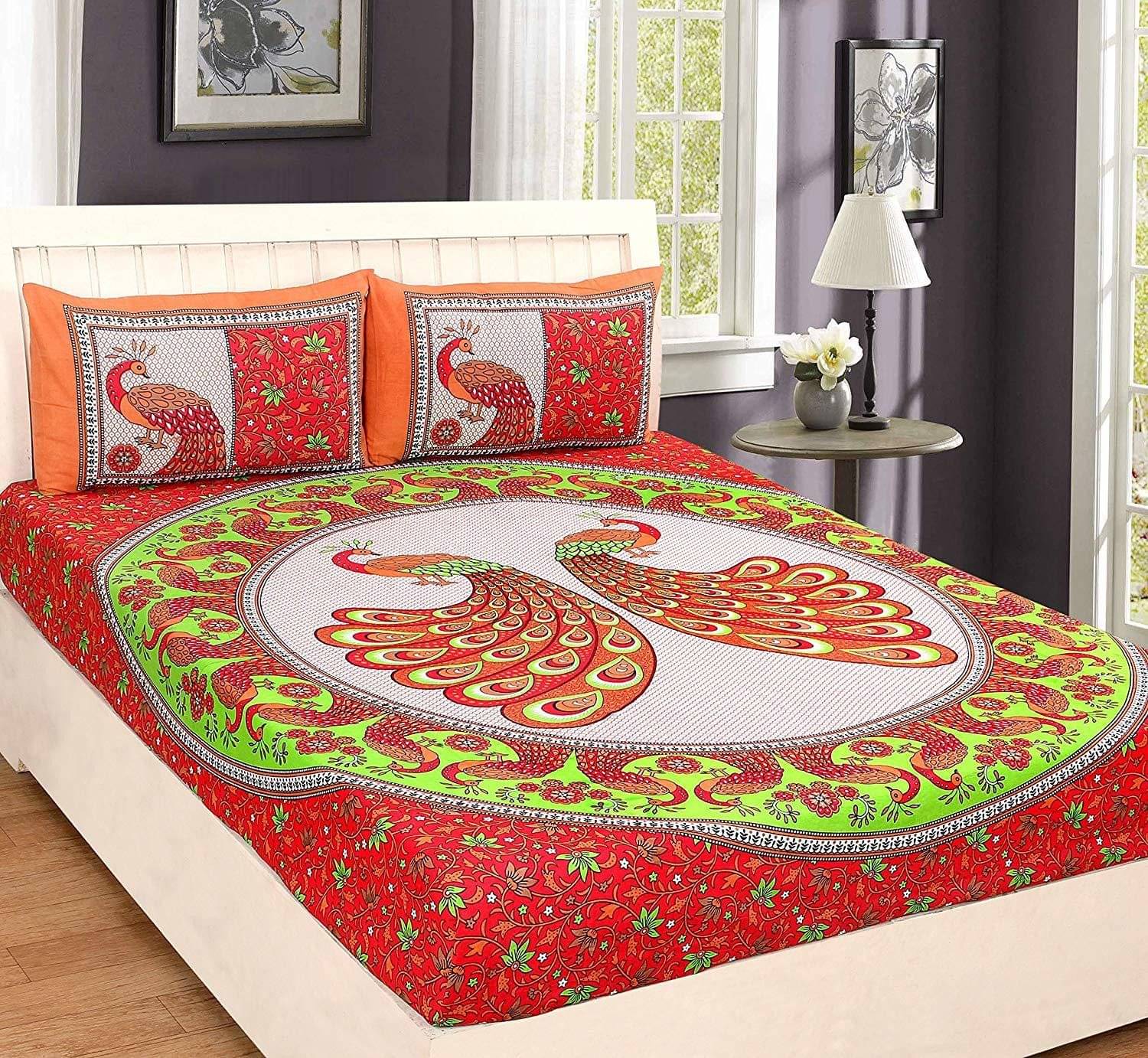 Batham Handloom Cotton 1 Double Bedsheet with 2 Pillow Covers ( Multicolor )     			Batham Handloom Cotton 1 Double Bedsheet with 2 Pillow Covers ( Multicolor )