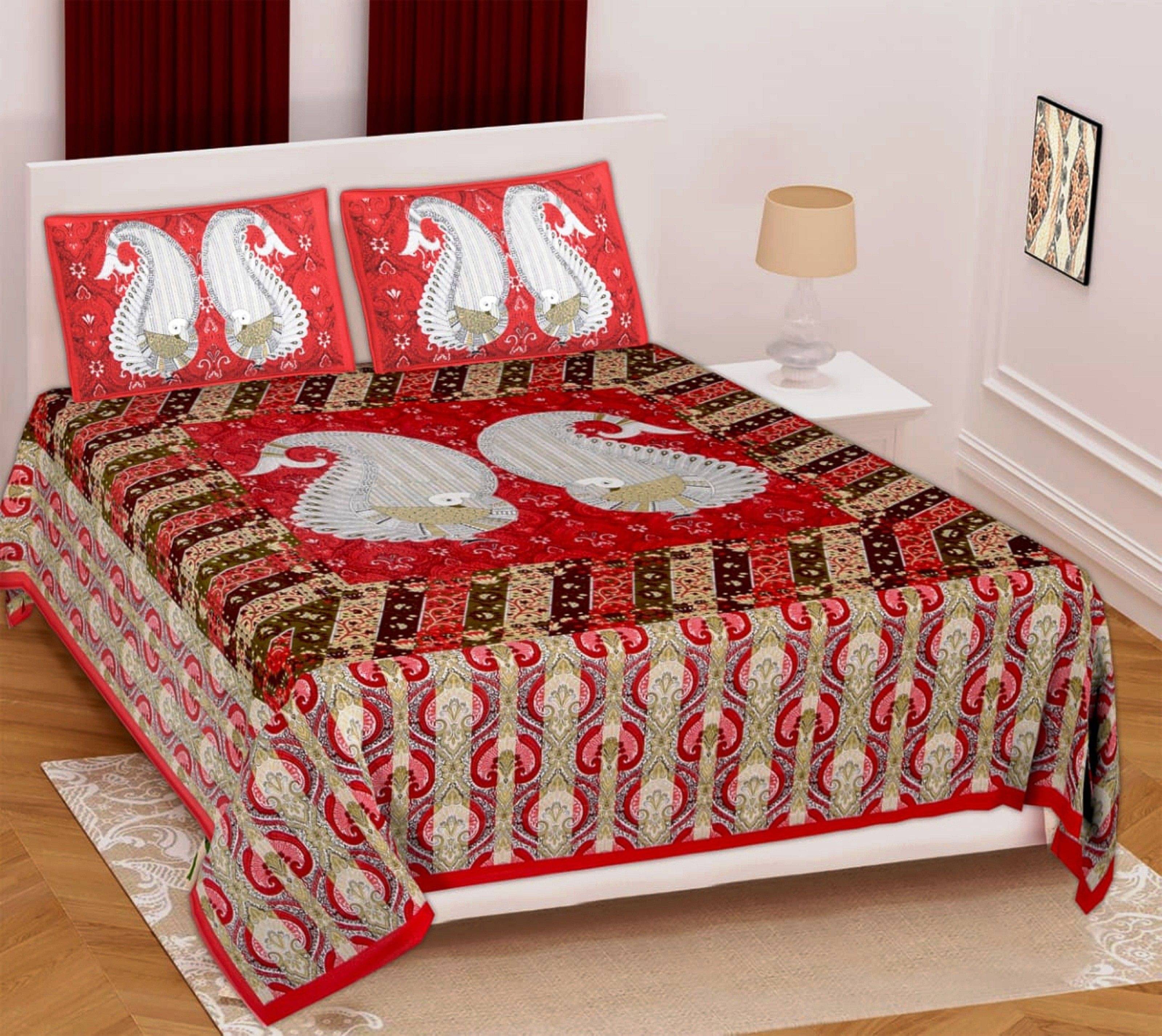 Batham Handloom Cotton 1 Double Bedsheet with 2 Pillow Covers ( Multicolor )     			Batham Handloom Cotton 1 Double Bedsheet with 2 Pillow Covers ( Multicolor )