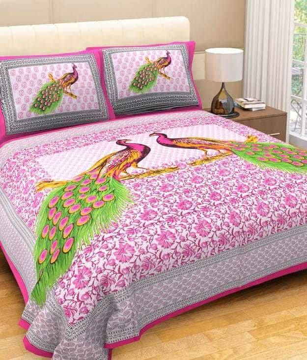 Batham Handloom Cotton 1 Double Bedsheet with 2 Pillow Covers ( Pink ) Batham Handloom Cotton 1 Double Bedsheet with 2 Pillow Covers ( Pink )