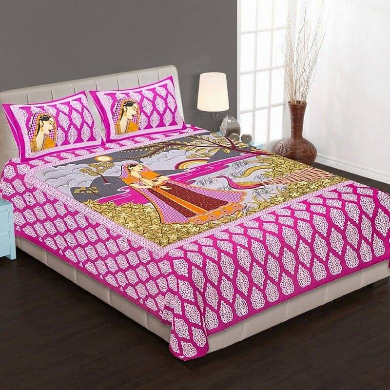 Batham Handloom Cotton 1 Double Bedsheet with 2 Pillow Covers ( Multicolor )     			Batham Handloom Cotton 1 Double Bedsheet with 2 Pillow Covers ( Multicolor )